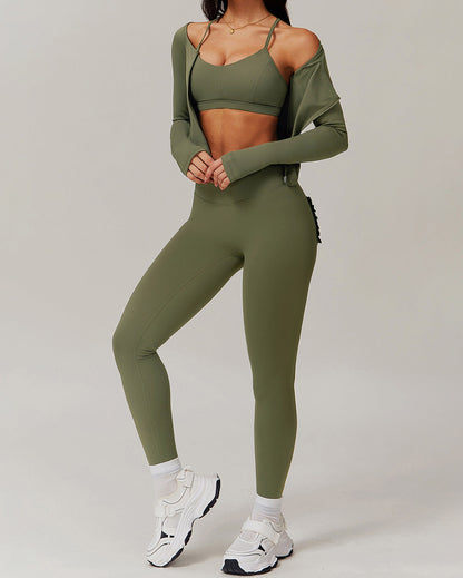 Olive Seamless Leggings - Green