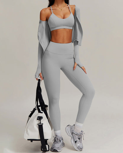 Olive Seamless Leggings - Grey