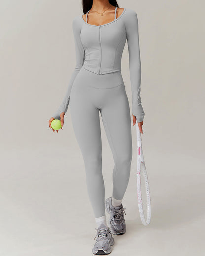 Olive Seamless Leggings - Grey