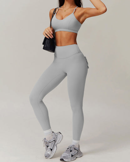 Olive Seamless Leggings - Grey