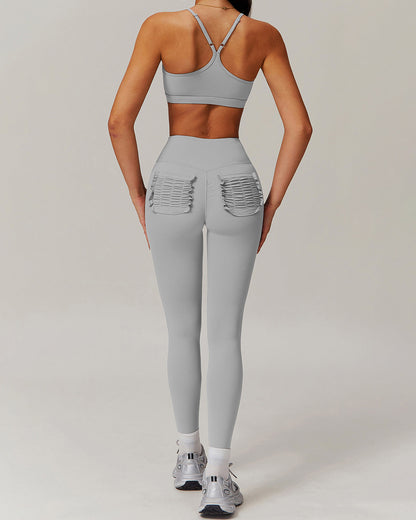 Olive Seamless Leggings - Grey