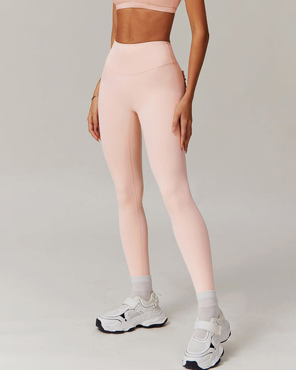 Olive Seamless Leggings - Peach