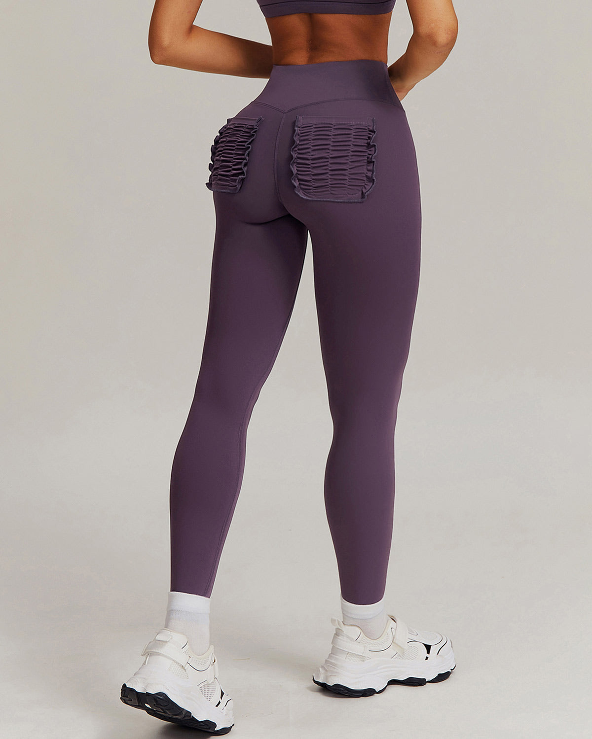 Olive Seamless Leggings - Purple