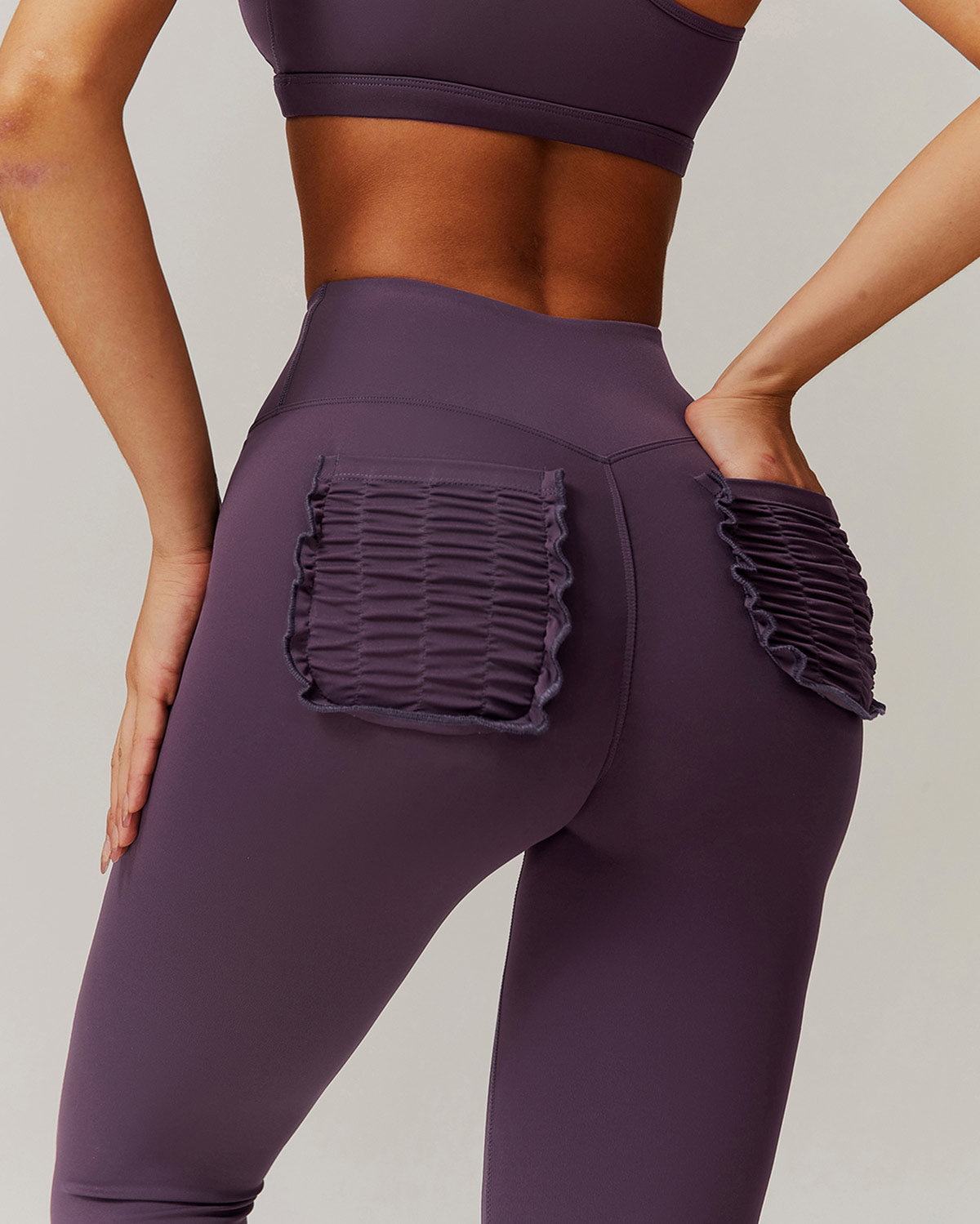 Olive Seamless Leggings - Purple