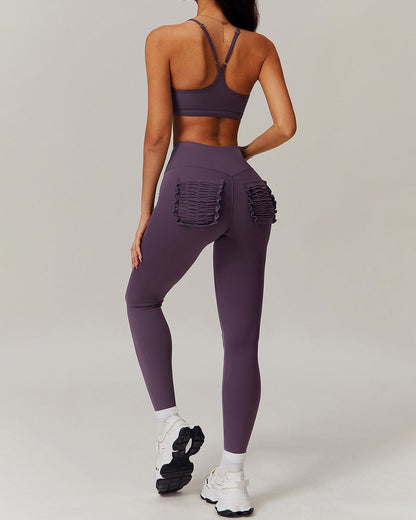 Olive Seamless Leggings - Purple