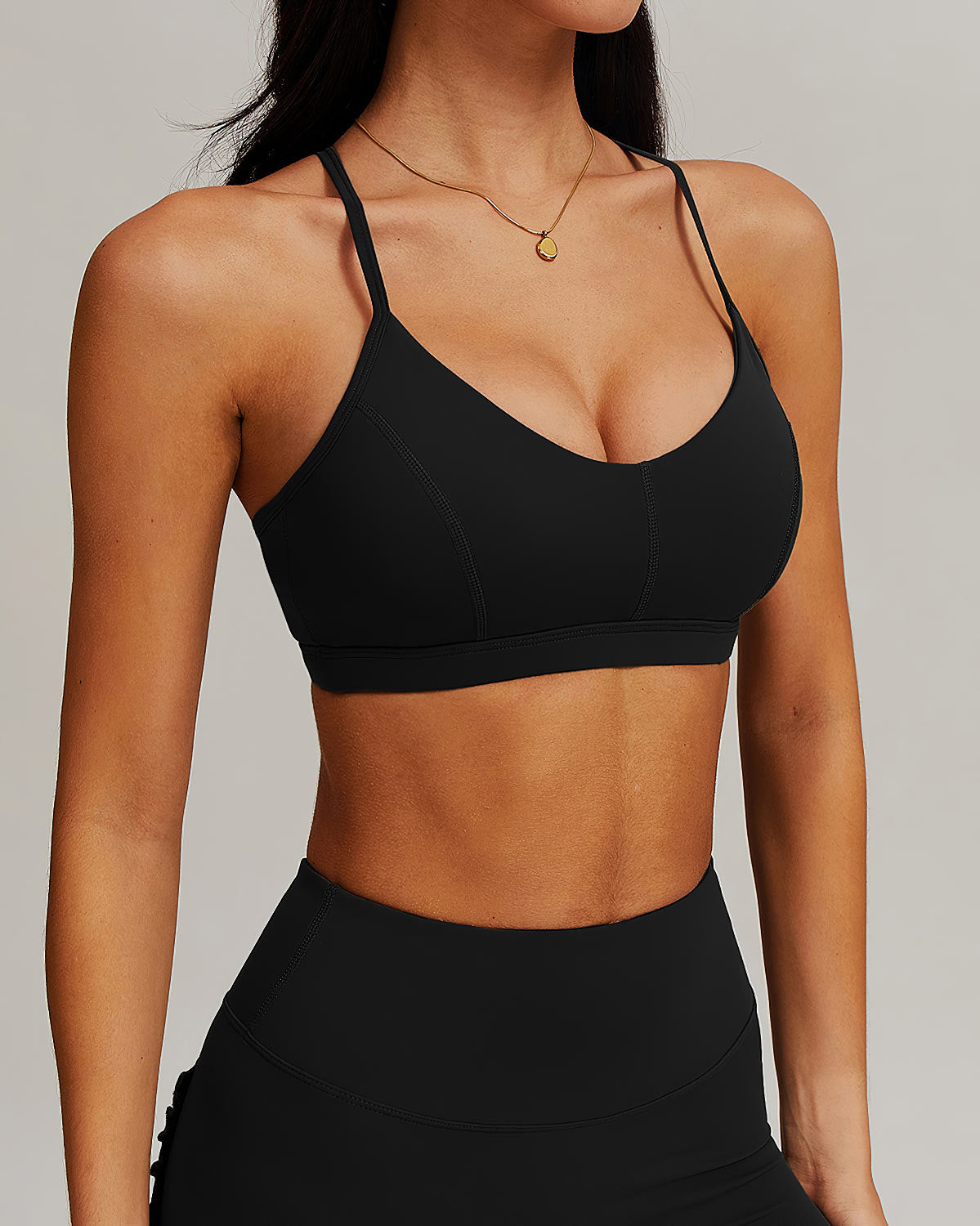 Olive Sports Bra - Black