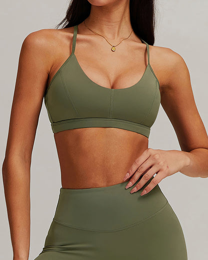 Olive Sports Bra - Green