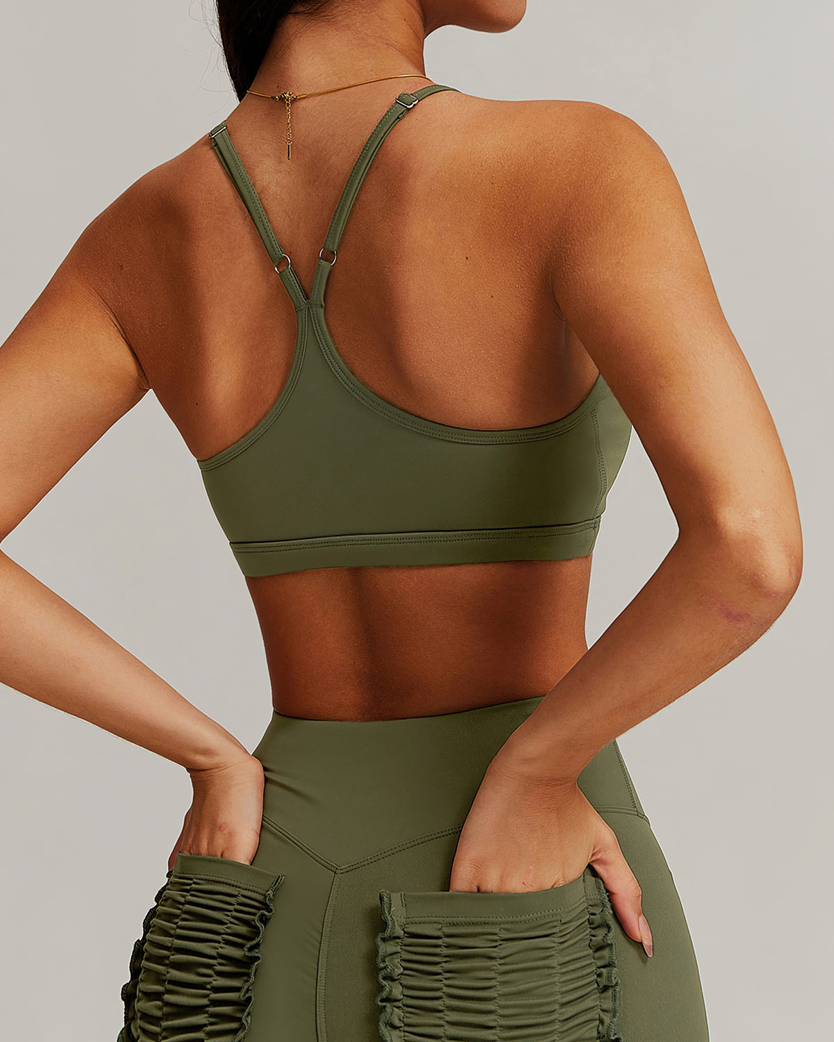 Olive Sports Bra - Green