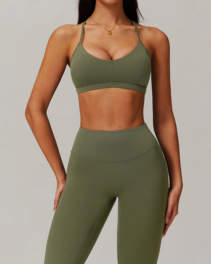 Olive Sports Bra - Green