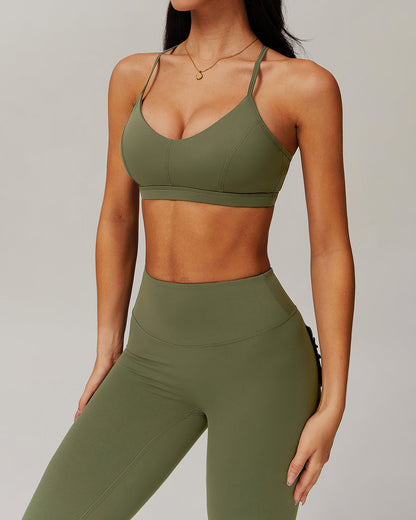 Olive Sports Bra - Green
