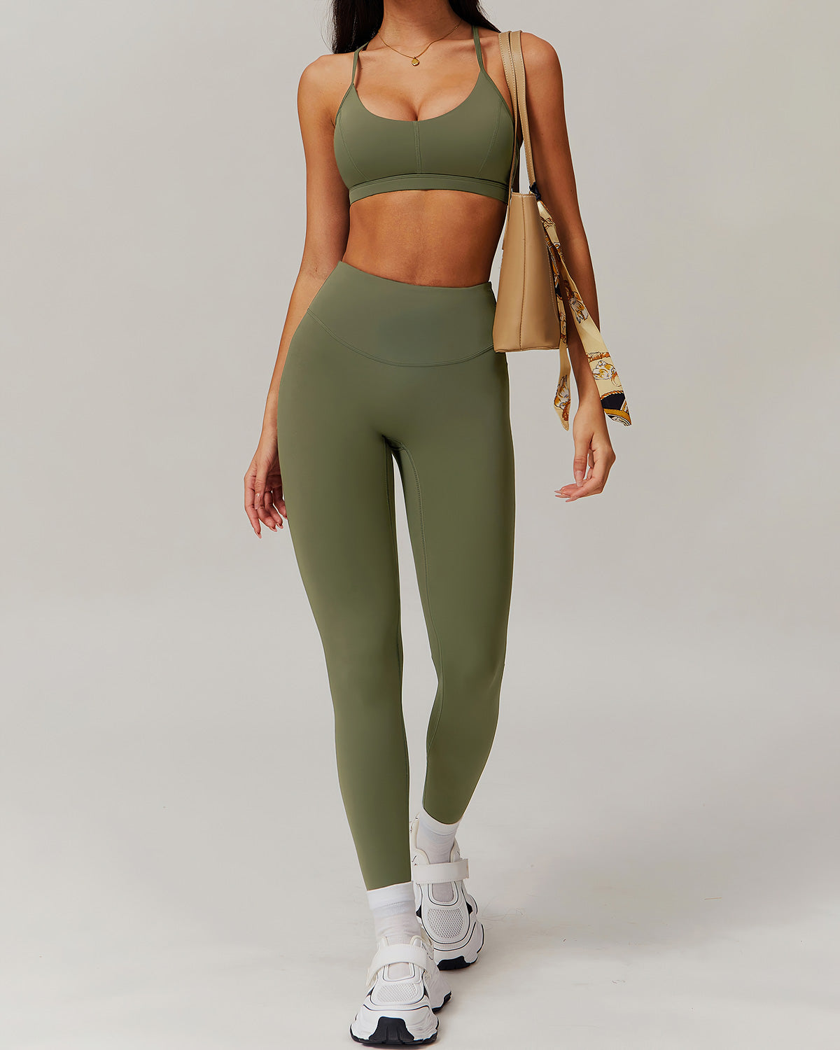 Olive Sports Bra - Green