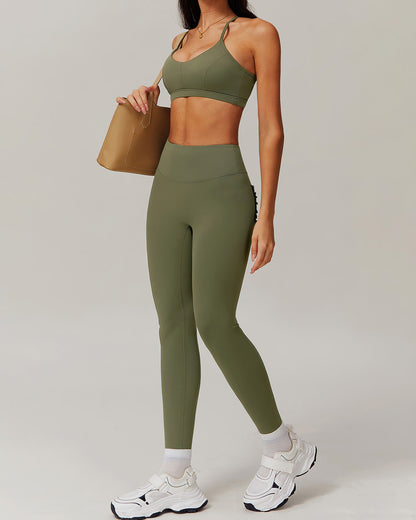 Olive Sports Bra - Green