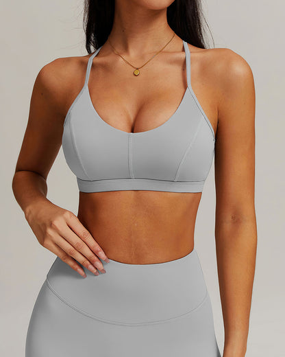 Olive Sports Bra - Grey