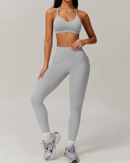 Olive Sports Bra - Grey