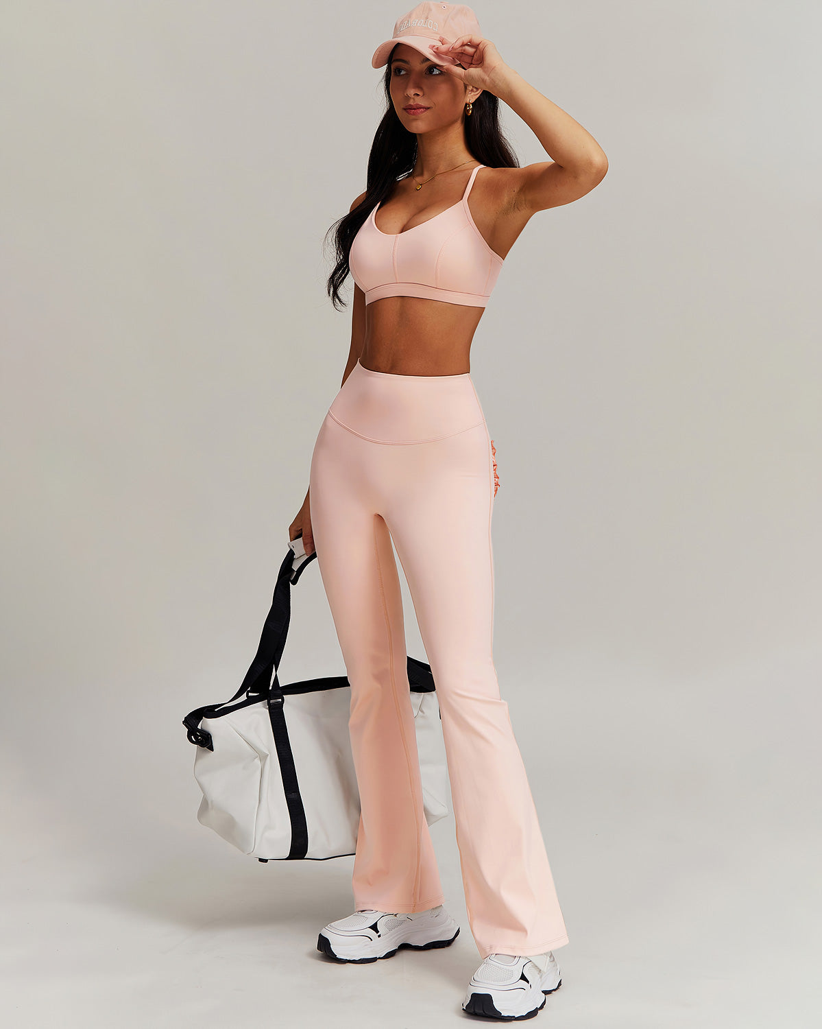 Olive Sports Bra - Peach