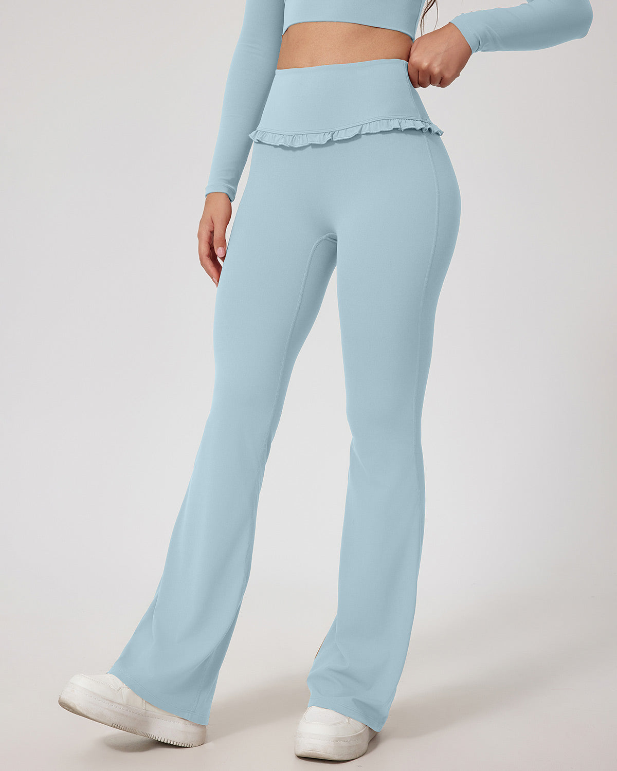 Seraphina Flare Leggings - Sky Blue