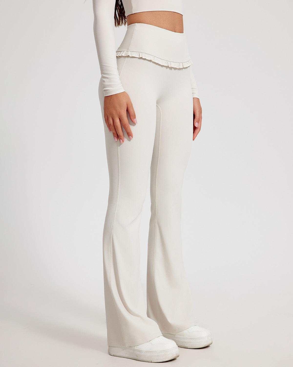 Seraphina Flare Leggings - White