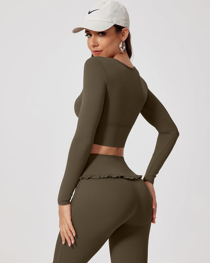 Seraphina Long Sleeve - Olive Brown