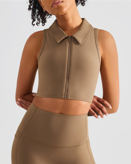 Skyla Crop Top - Khaki