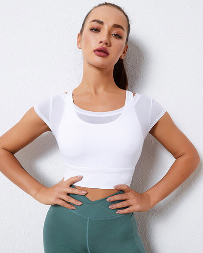 Alexa Double Layer Sports Bra - White