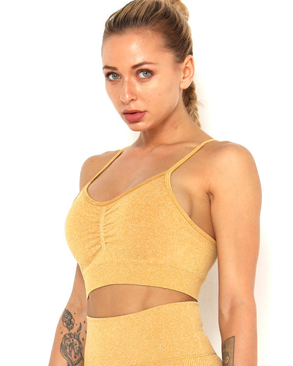 Amplify Scrunch Seamless Sports Bra - Yellow