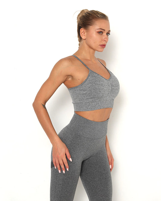 Amplify Scrunch Seamless Sports Bra - Dark Gray