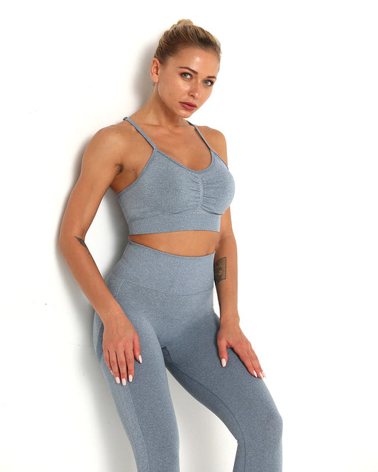 Amplify Scrunch Seamless Sports Bra - Blue