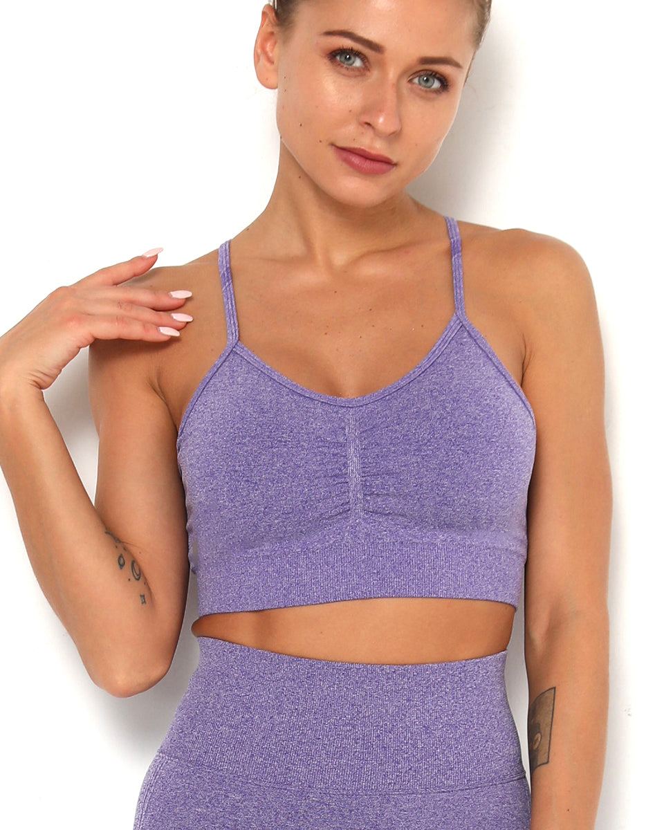 Amplify Scrunch Seamless Sports Bra - Purple