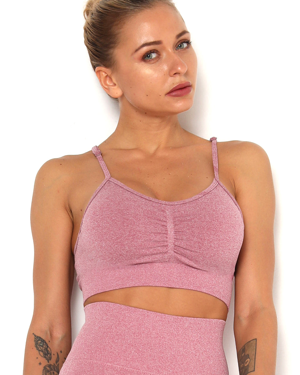 Amplify Scrunch Seamless Sports Bra - Pink