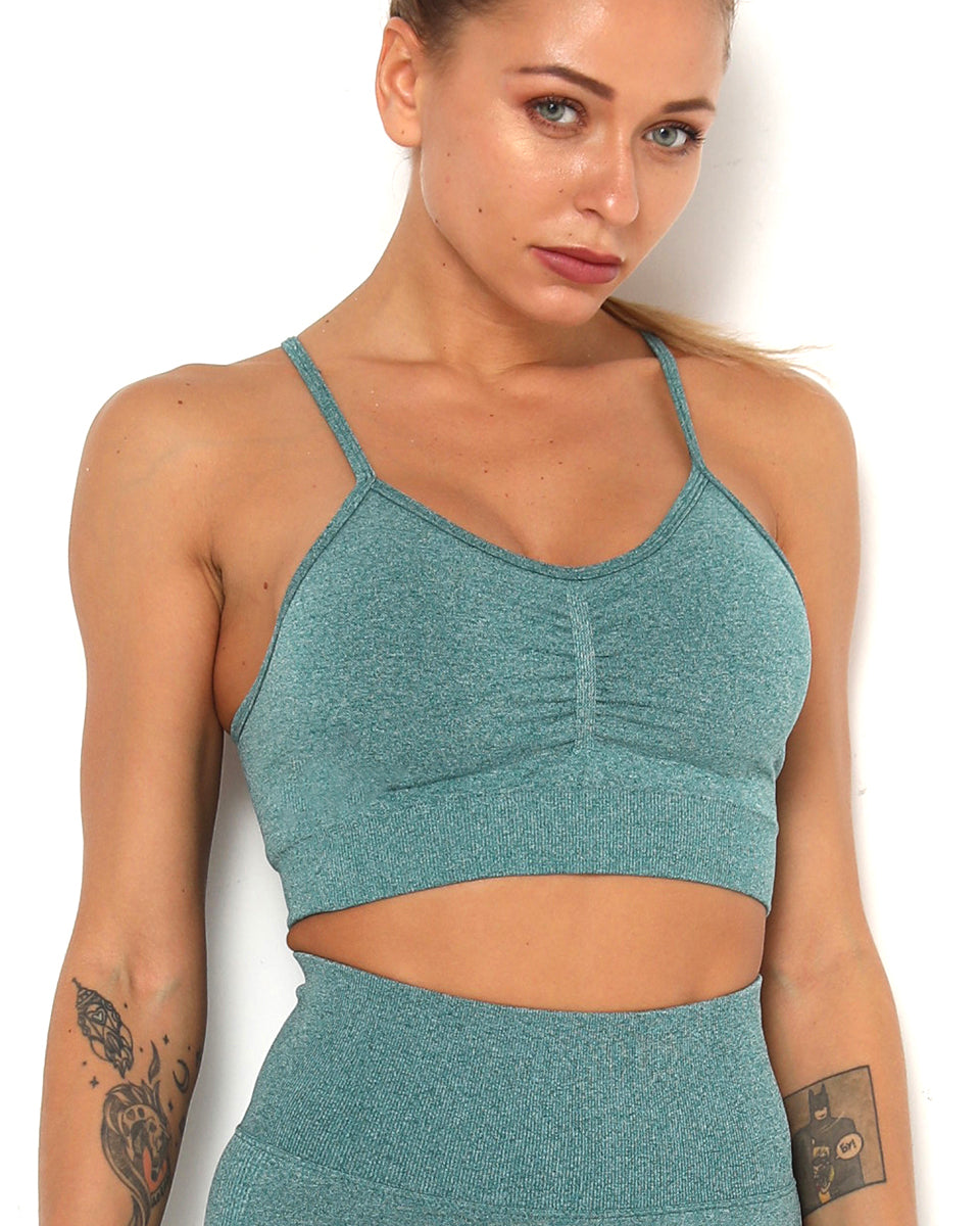 Amplify Scrunch Seamless Sports Bra - Teal