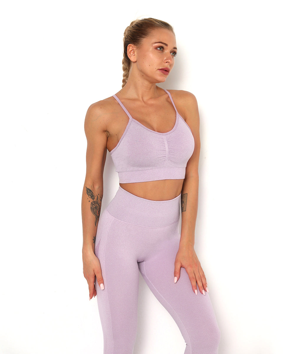 Amplify Scrunch Seamless Sports Bra - Light Purple