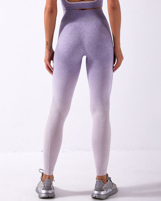 Calico Ombre Seamless Leggings - Purple