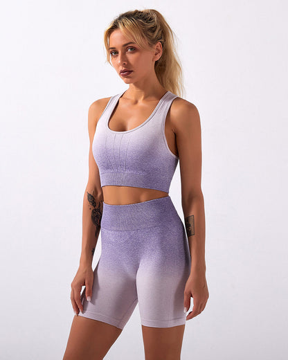 Calico Ombre Sports Bra - Purple