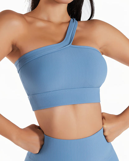 Eryn One-Shoulder Fitness Bra