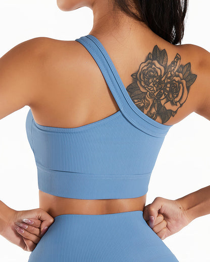 Eryn One-Shoulder Fitness Bra