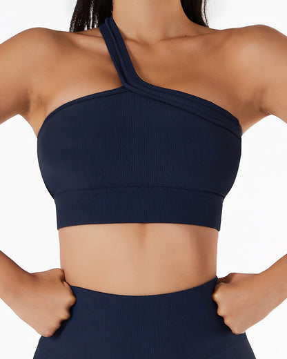 Eryn One-Shoulder Fitness Bra