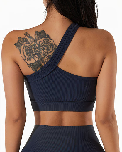 Eryn One-Shoulder Fitness Bra