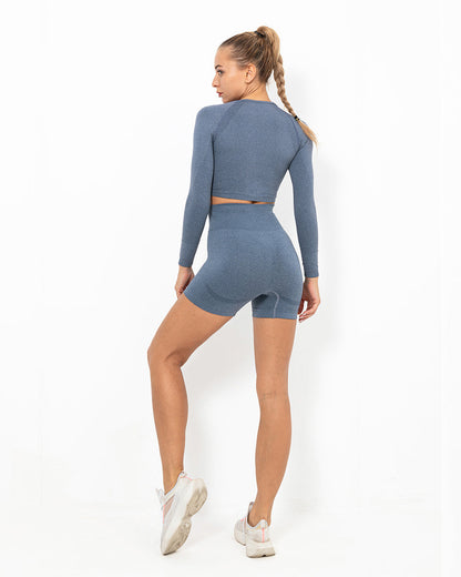 Felicity Seamless Shorts - Blue Grey