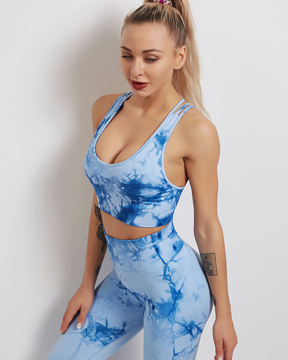 Fojo Dye Sports Bra - Blue