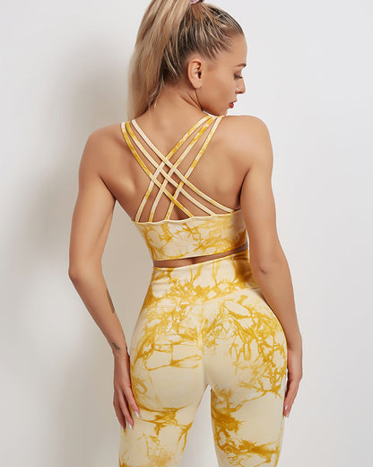 Fojo Dye Sports Bra - Yellow