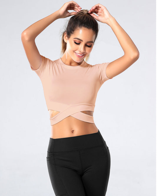 Georgia Rush Crop Top - Peach