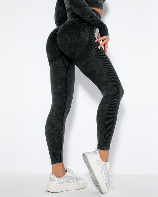 Idalyne Seamless Scrunch Leggings - Black
