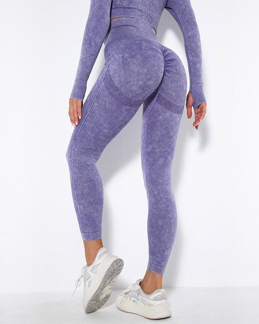 Idalyne Seamless Scrunch Leggings - Purple