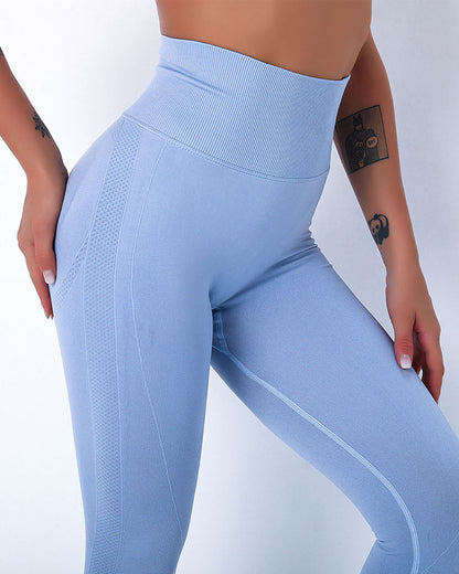 Jiulia Blanc Seamless Scrunch Leggings