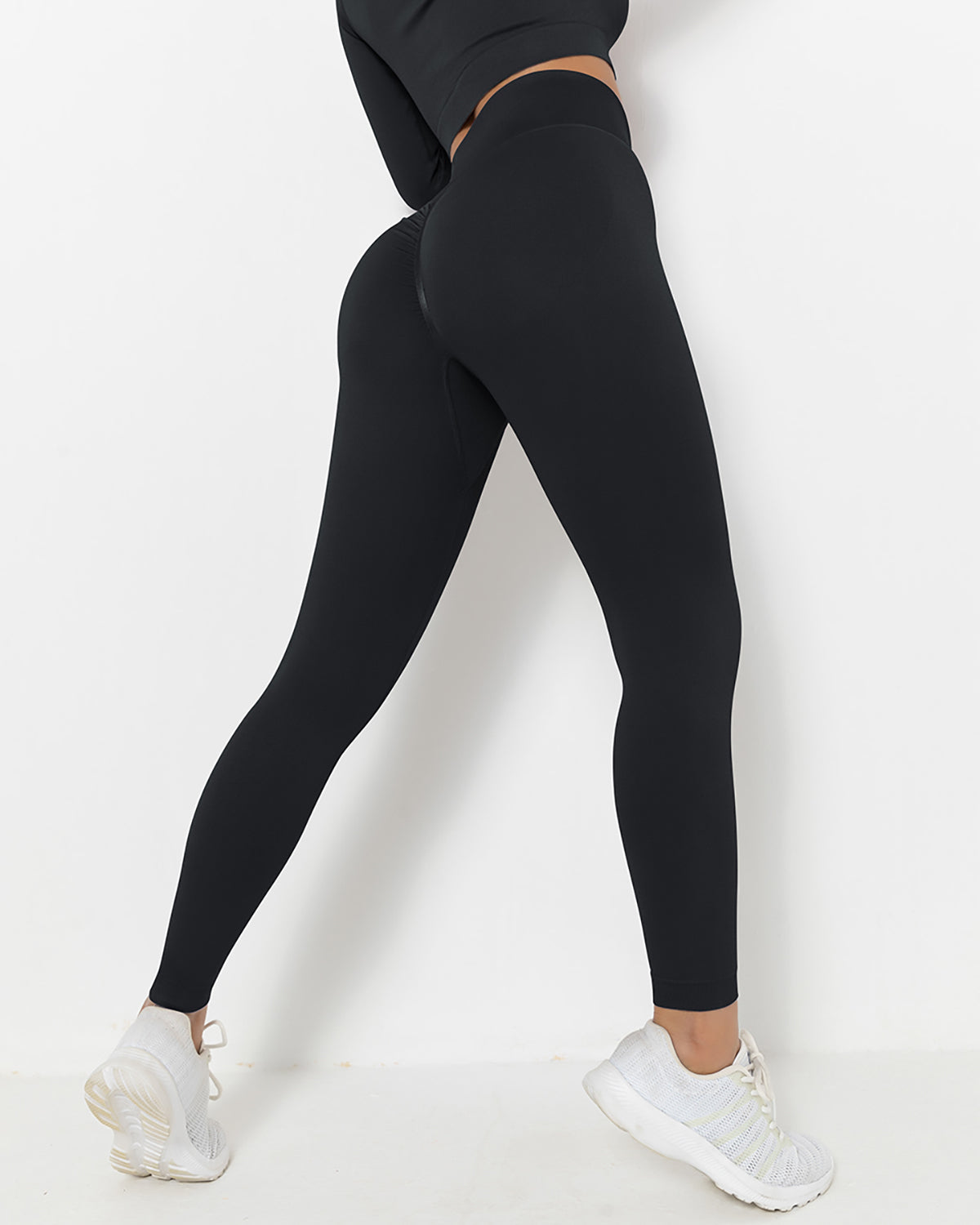 Lior Seamless Scrunch Leggings - Black