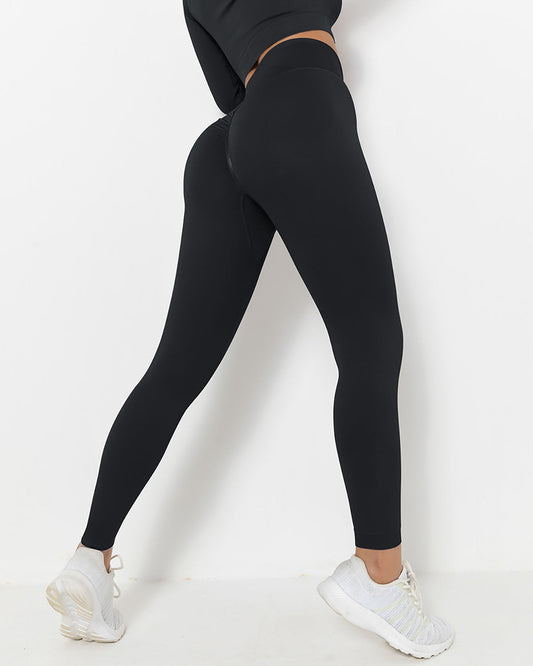 Lior Seamless Scrunch Leggings - Black