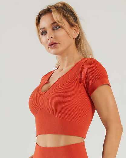 Nieve Crop Top - Persian Red