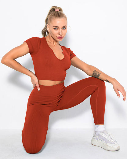 Nieve Crop Top - Dark Red