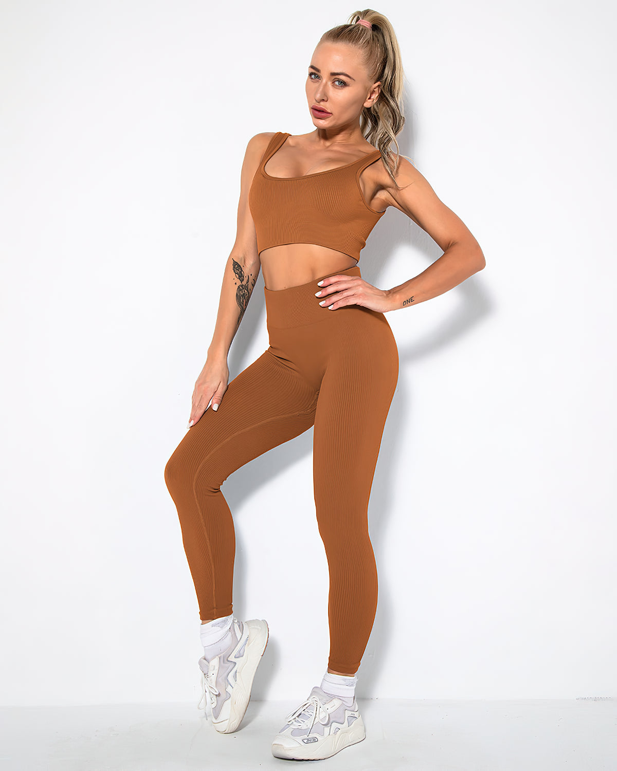 Nieve Ribbed Athleisure Leggings