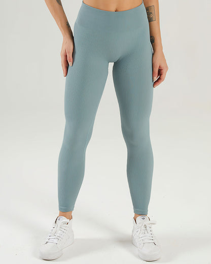 Nieve Ribbed Seamless Leggings - Juniper